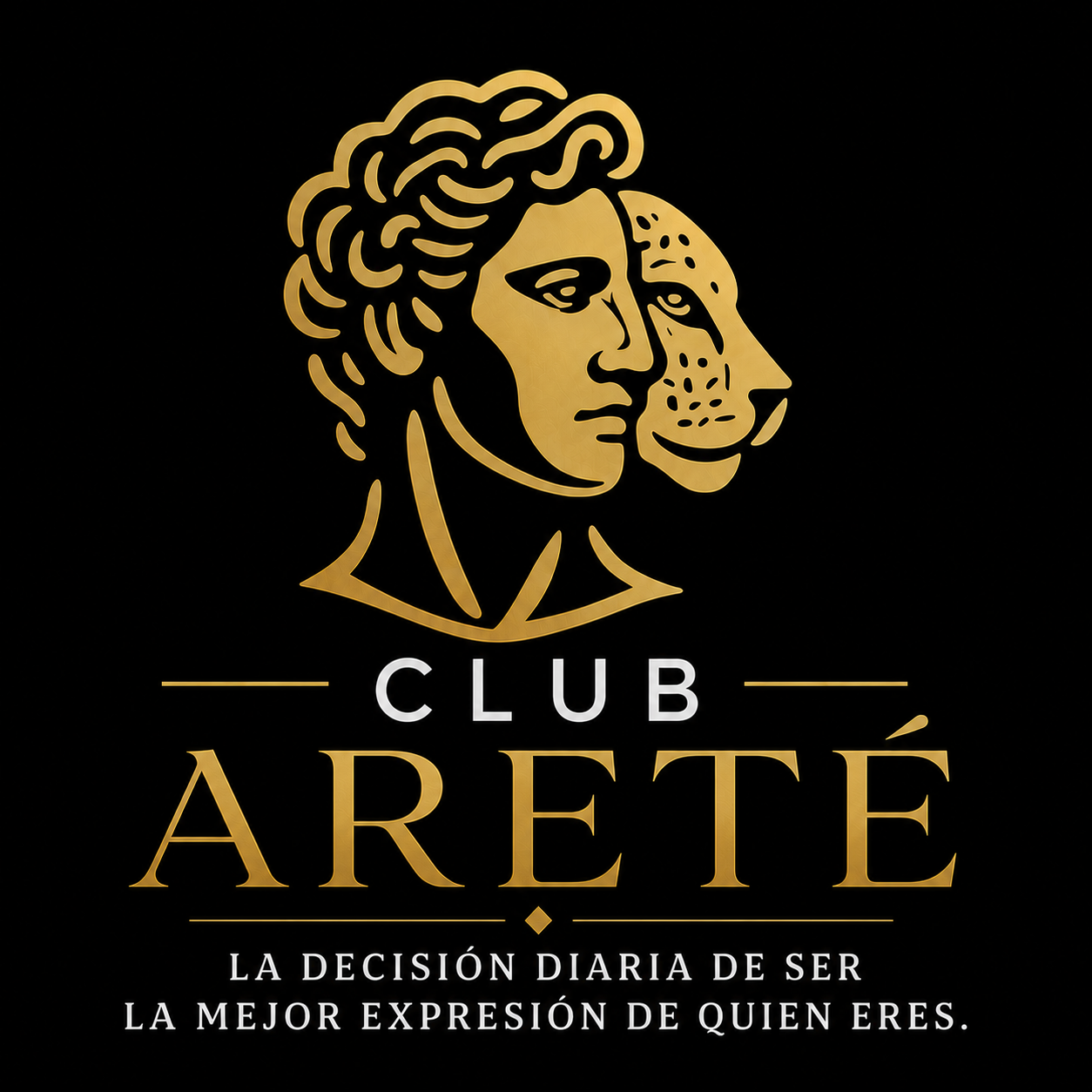 emblema dorado clásico del club areté